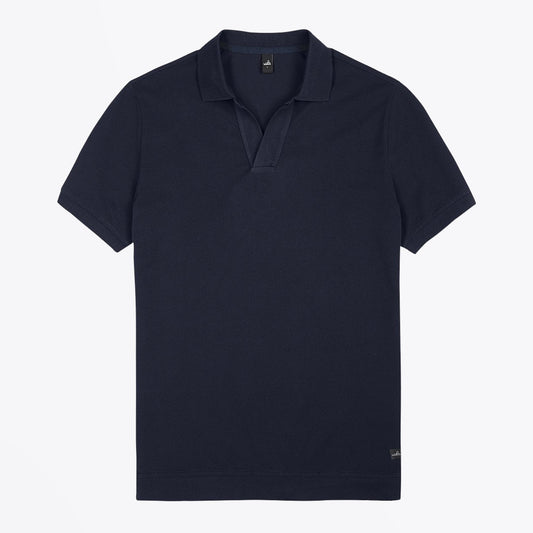 - Rice - Retro Polo Shirt - Navy Blue