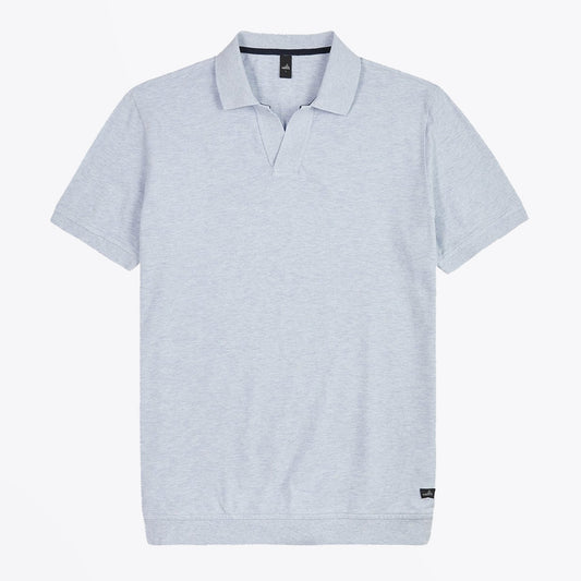 - Rice - Retro Polo Shirt - Light Blue Melange