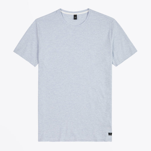 - Dean - Pique Crew Neck T-Shirt - Light Blue