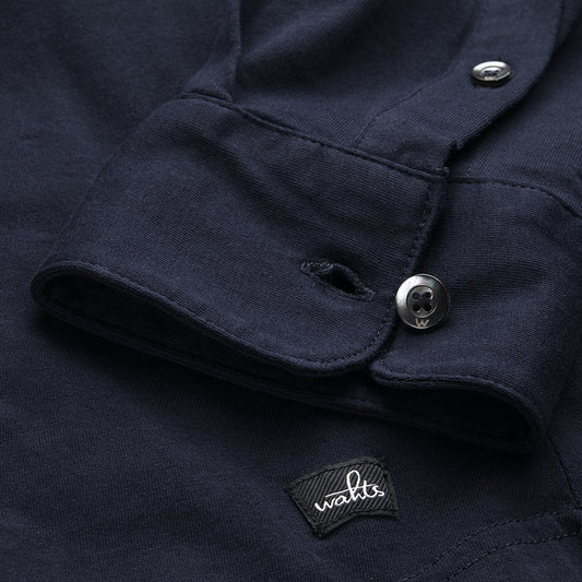 - Norton - Tailored Jersey Polo Shirt - Navy