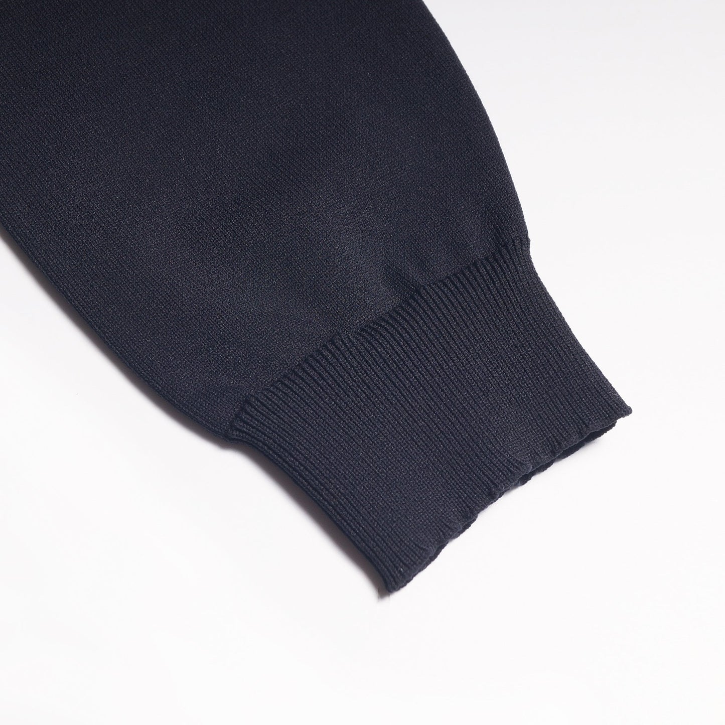 Knitted Zip Sweater - Navy