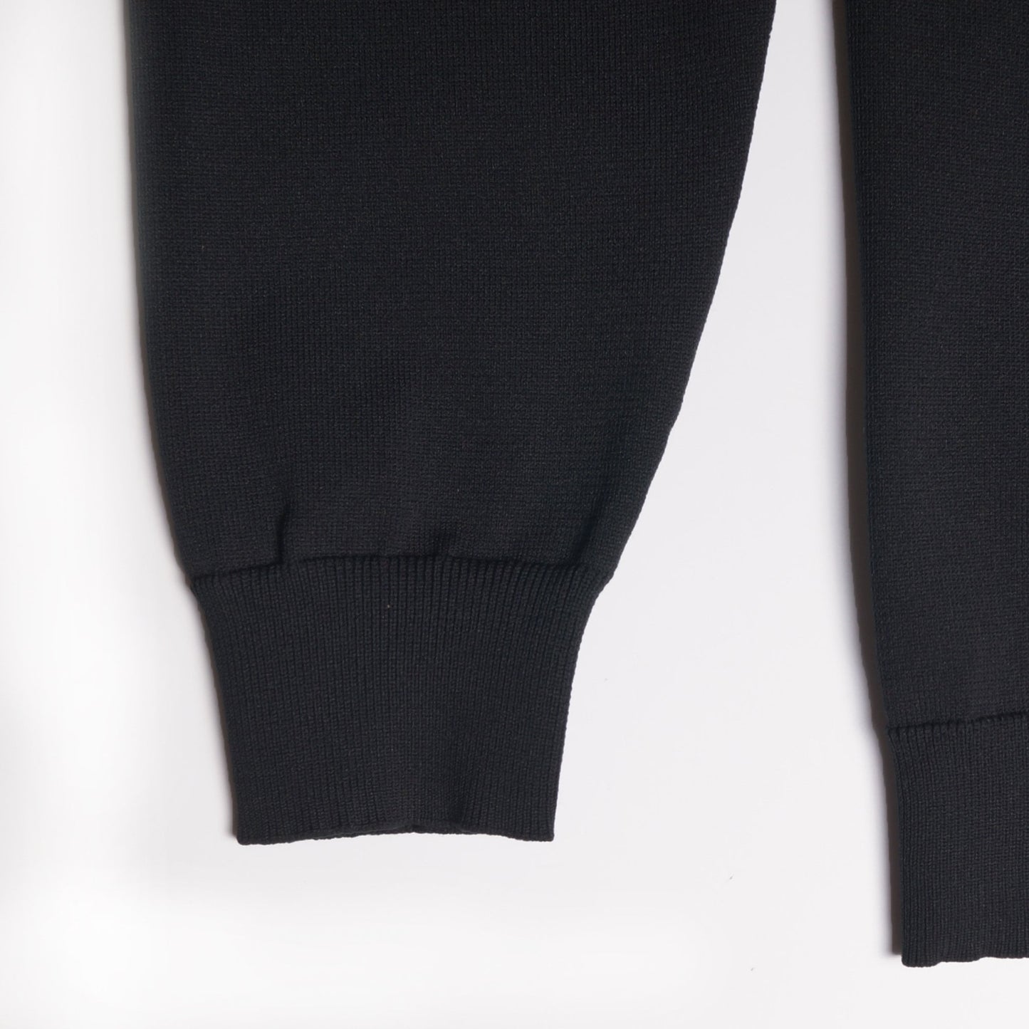 Knitted Zip Sweater - Black