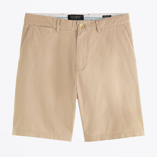 - Stuart - Cotton-Stretch Shorts - Sand
