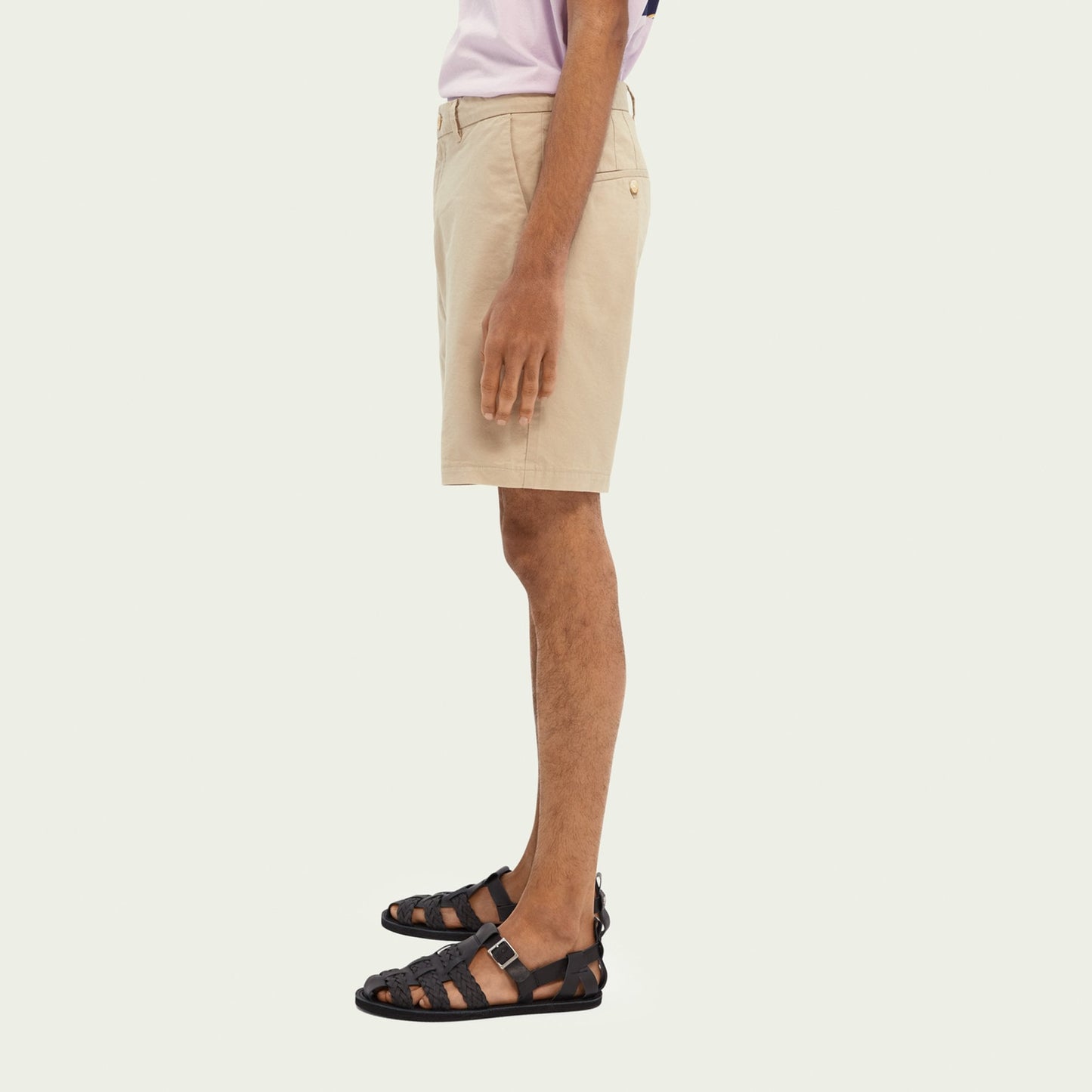 - Stuart - Cotton-Stretch Shorts - Sand
