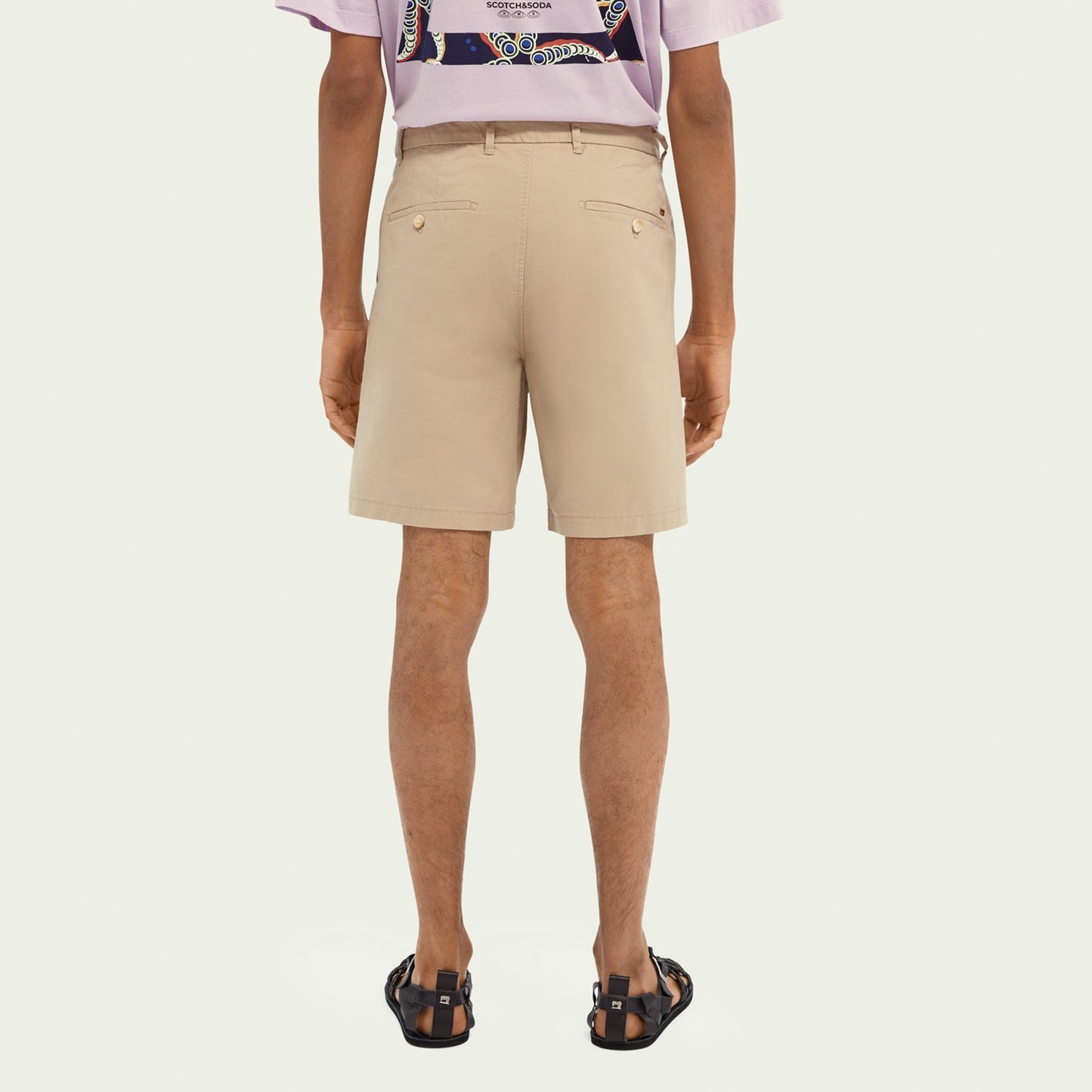 - Stuart - Cotton-Stretch Shorts - Sand