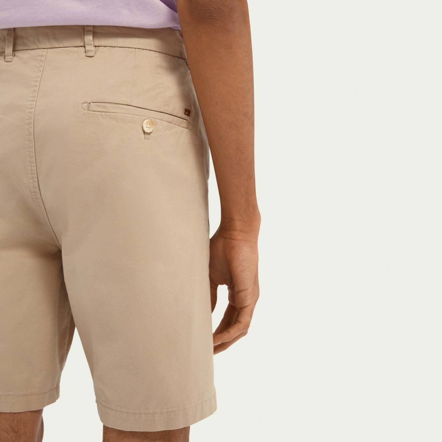 - Stuart - Cotton-Stretch Shorts - Sand