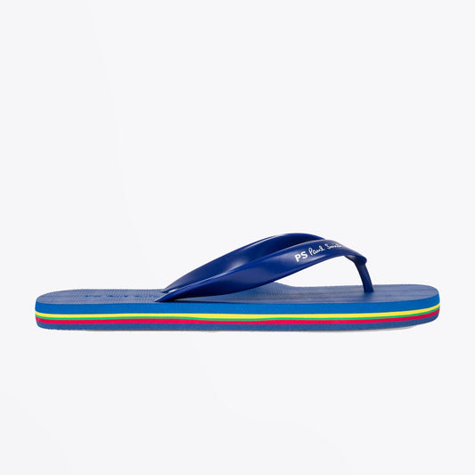 - 'Dale' Stripe Flip Flops - Blue