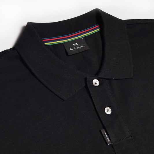- Organic Cotton Polo Shirt - Black
