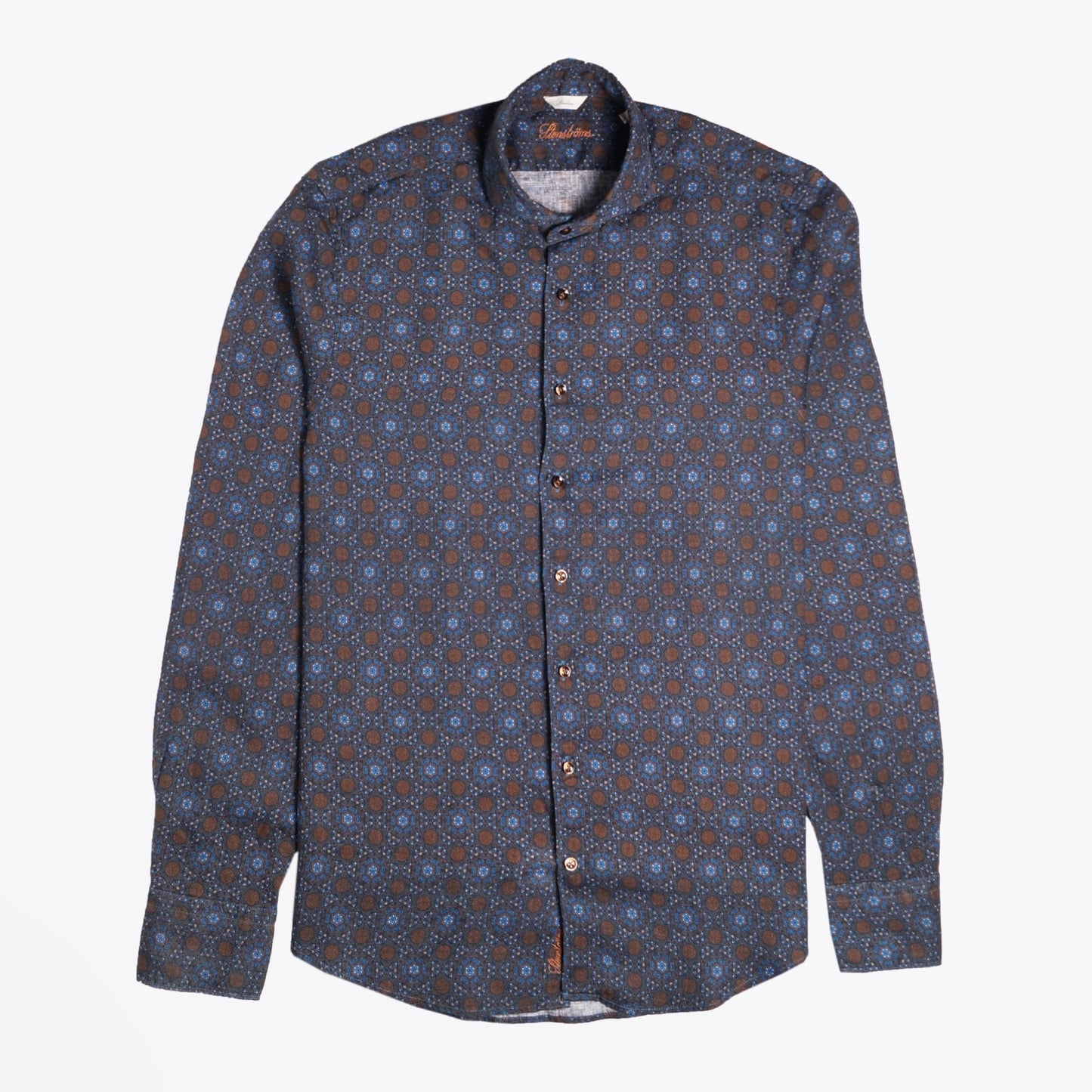 Geometric Print Shirt - Navy