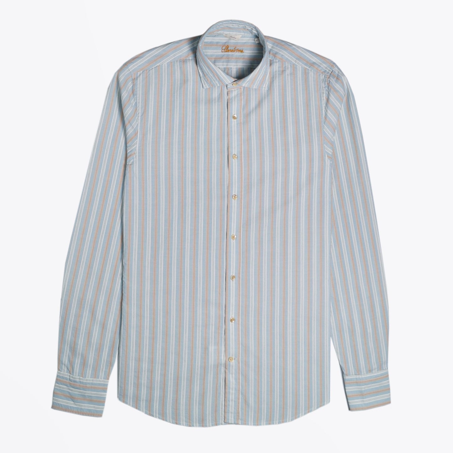 - Slimline Stripe Shirt - Blue