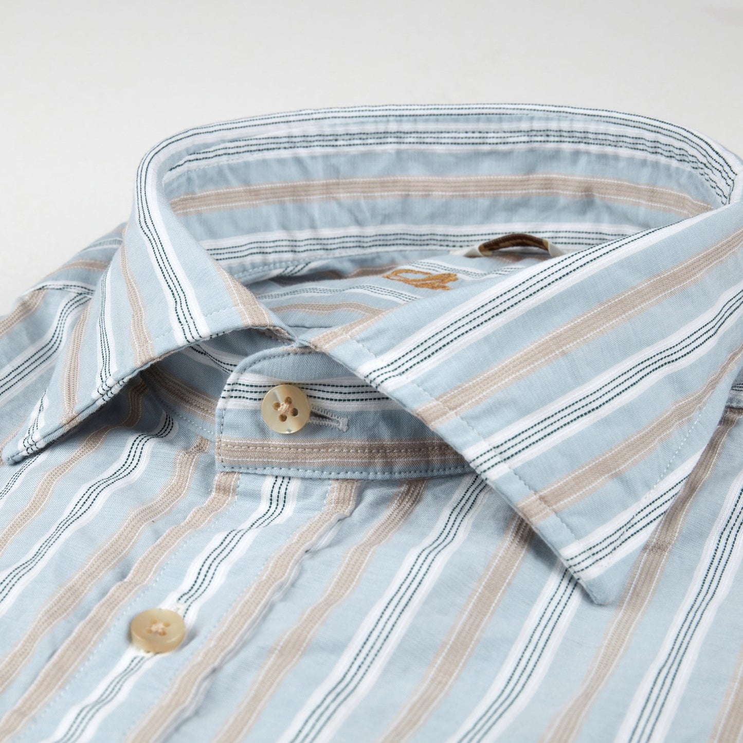 - Slimline Stripe Shirt - Blue