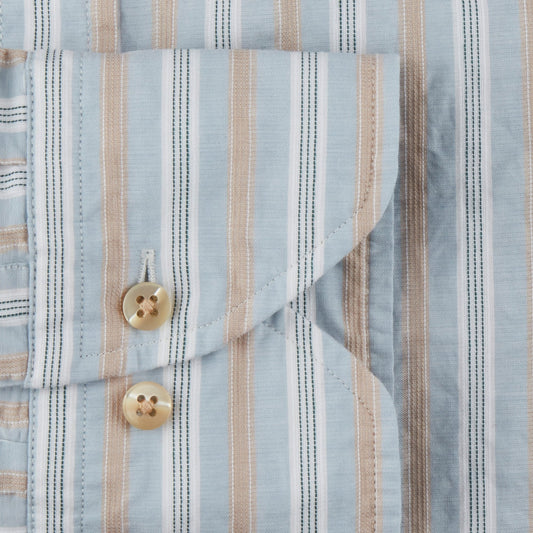 - Slimline Stripe Shirt - Blue
