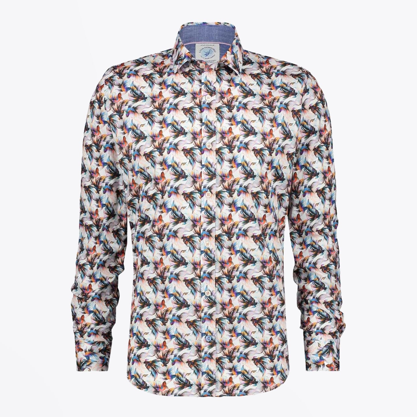 - Fish Print Shirt - White/Multi