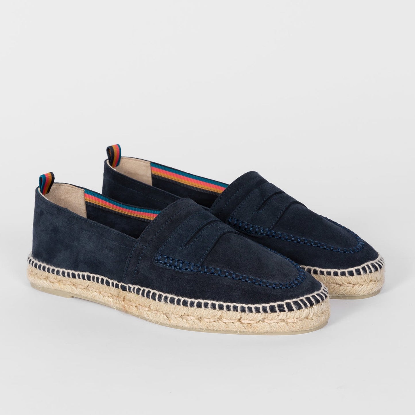 - Castañer X Paul Smith - Suede 'Paul' Espadrilles - Navy