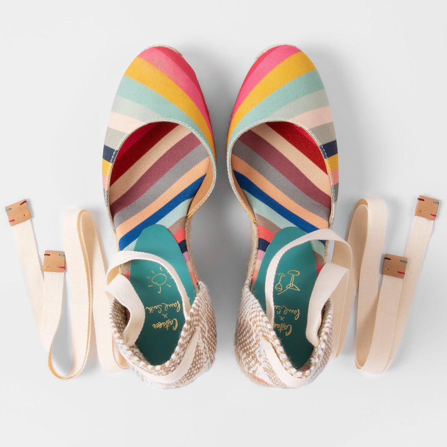 - Castañer X Paul Smith - 'Swirl' Espadrille 'Carina' Wedges