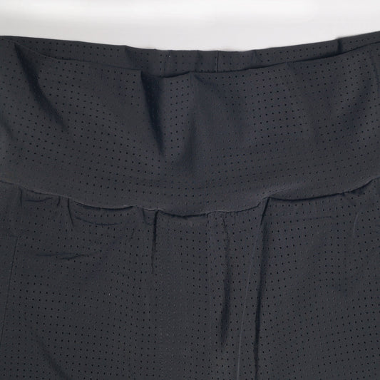 - Sheer Netted Wide Leg Trousers - Black