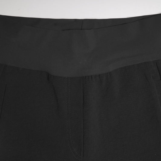 - Wide-Leg Cropped Trousers - Black