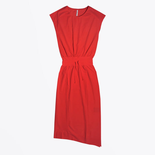 - Stretch Drawstring Dress - Red