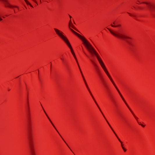 - Stretch Drawstring Dress - Red