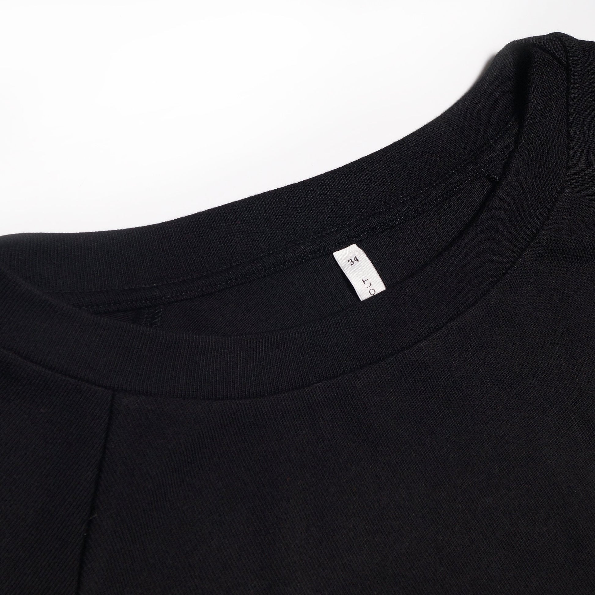 Ania Netted Sleeve Pullover - Black