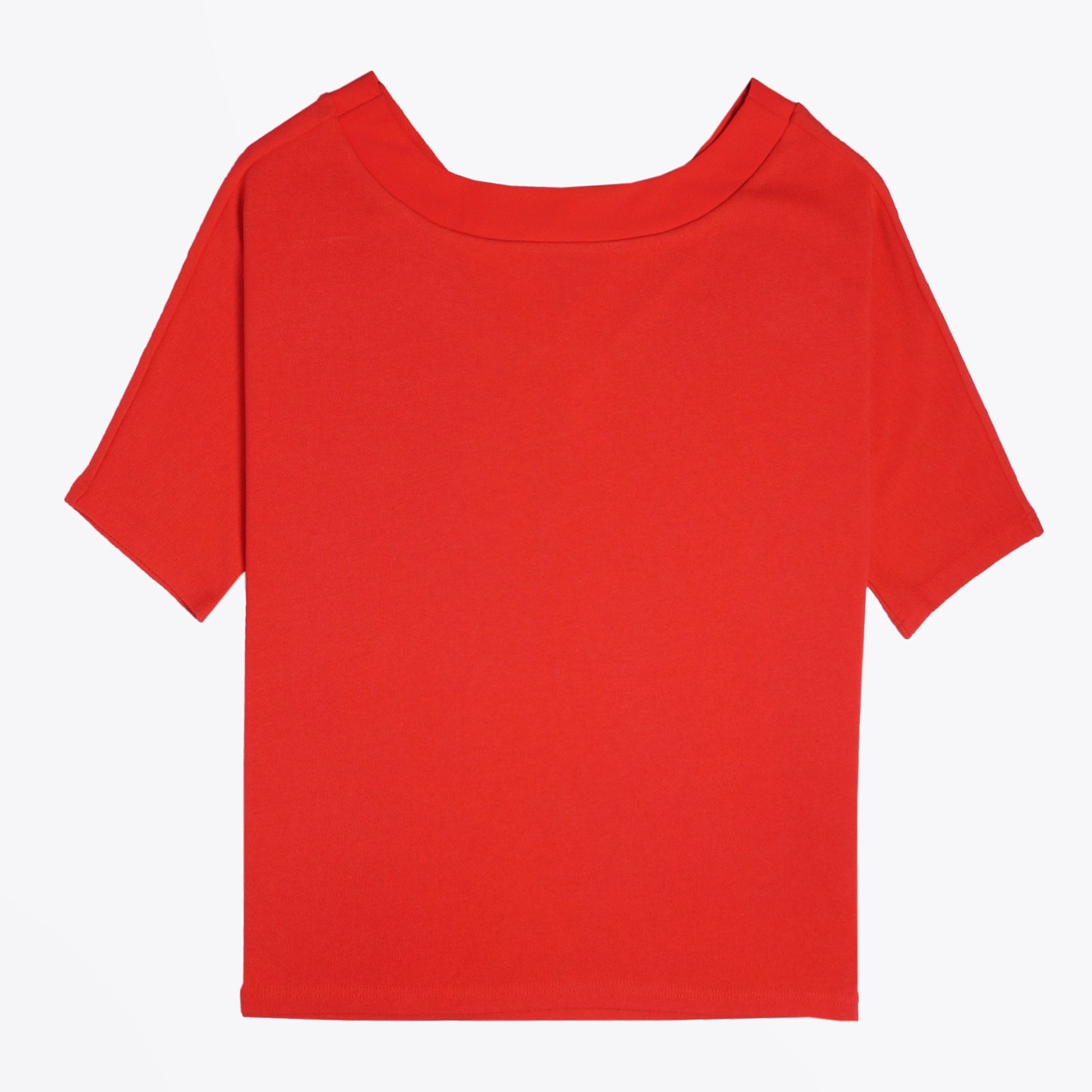 Ania Modal-Blend V-Back Pullover - Red