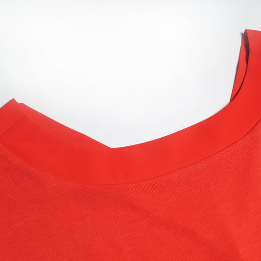 Modal-Blend V-Back Pullover - Red
