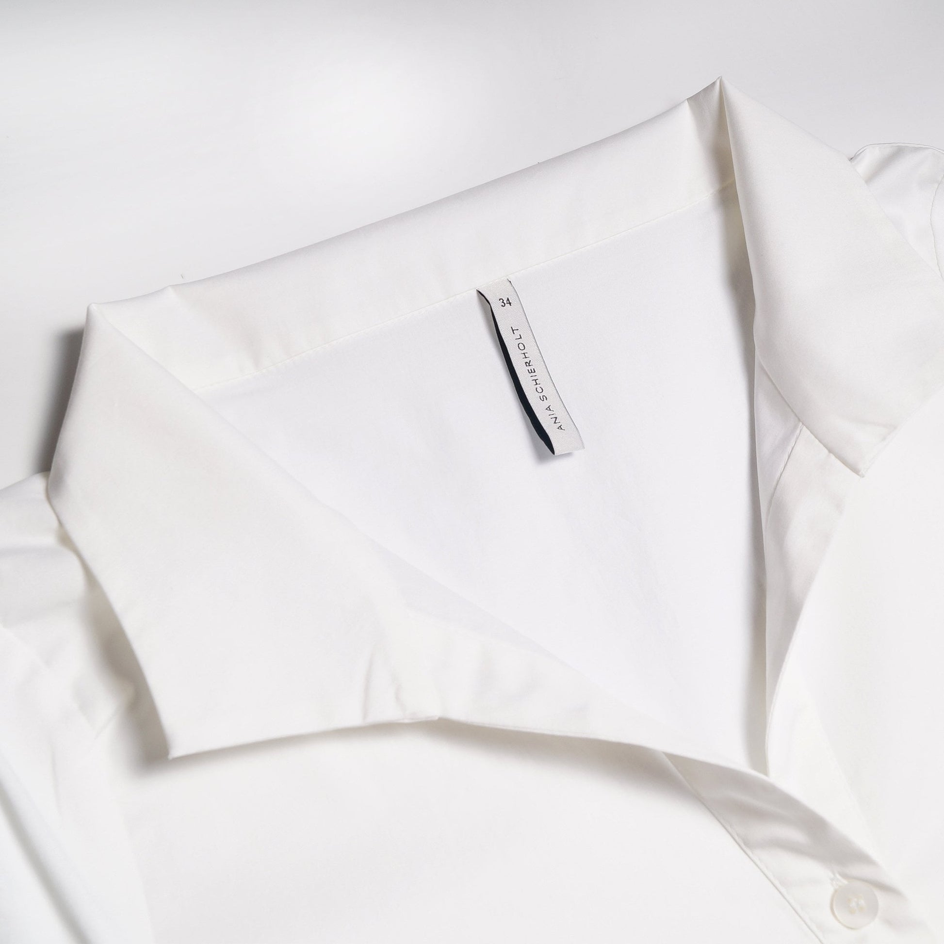 Ania Jersey Sleeve Shirt - White