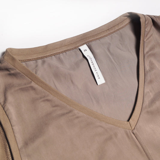 - V-Neck Tank Top - Beige