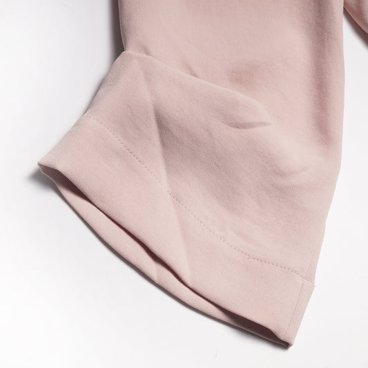 - Scoop Neck Low Back Dress - Nude/Pink