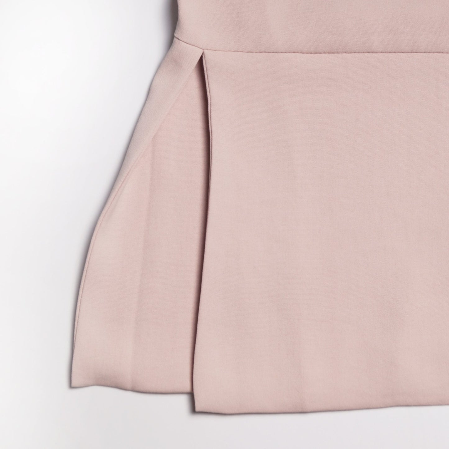 - Scoop Neck Low Back Dress - Nude/Pink