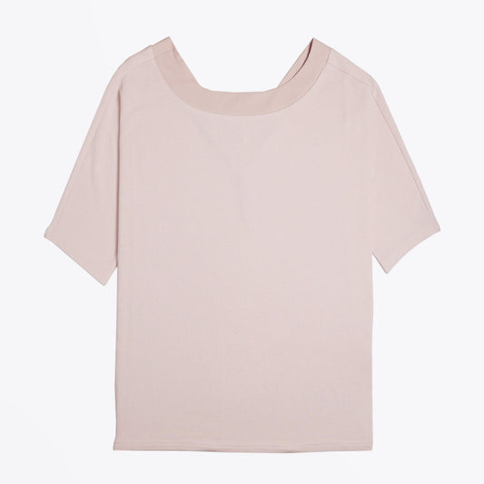 Modal-Blend V-Back Pullover - Pink