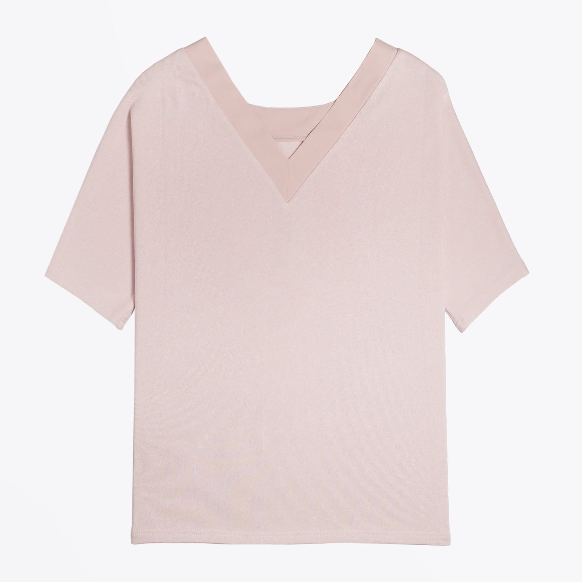 Ania Modal-Blend V-Back Pullover - Pink