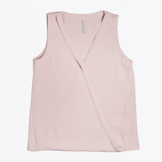 - V-Neck Sleeveless Top - Pink/Nude