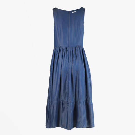Hedia - Sleeveless Midi Dress - Blue