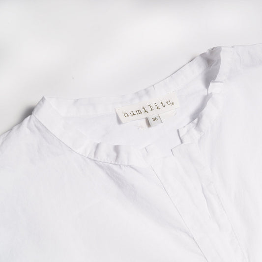 - Cyriane - Button-Down Swing Shirt - White