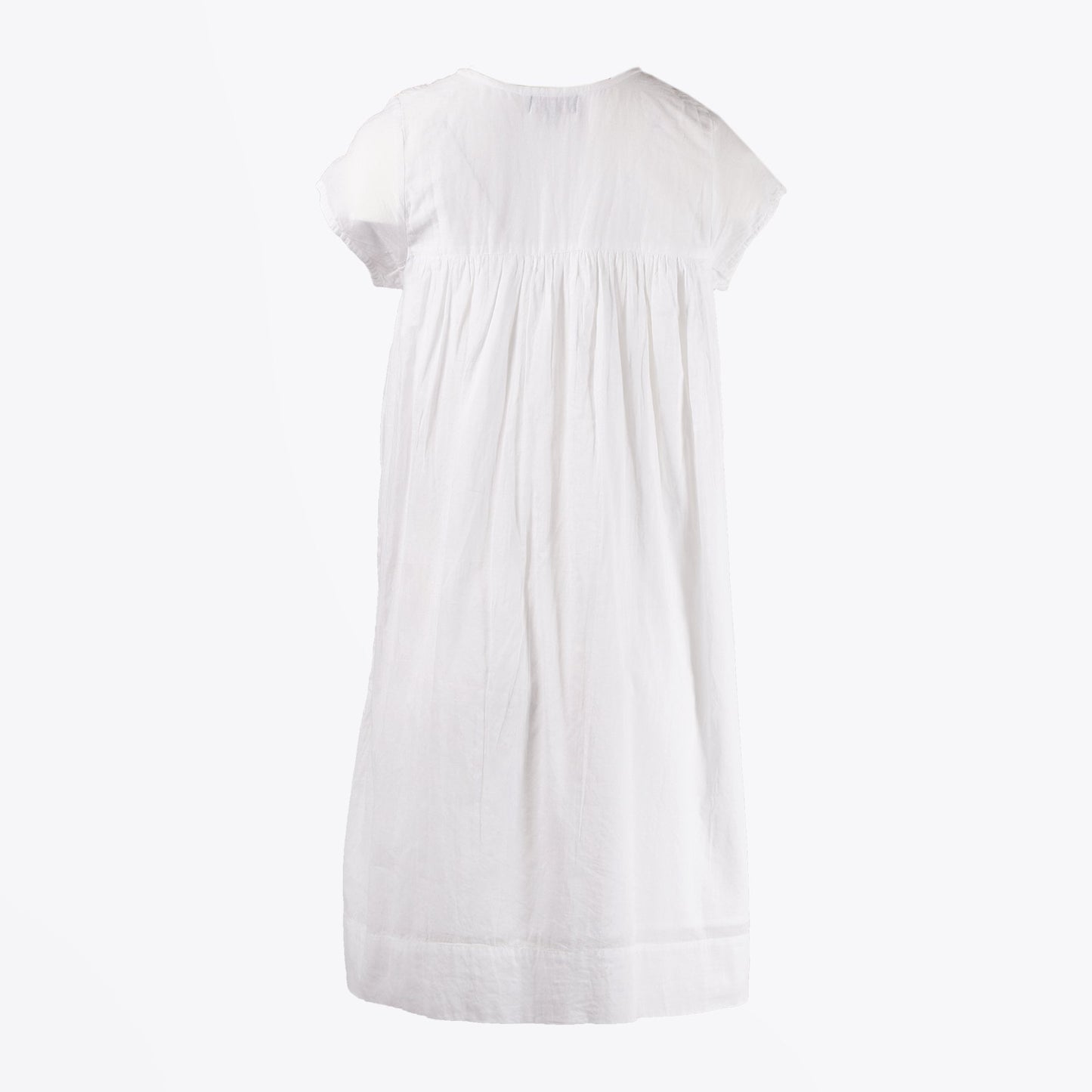 - Embroidered Tunic Dress - White