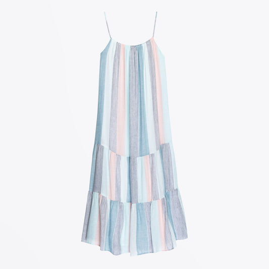 - Adora - Midi Stripe Dress - Multi