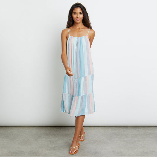 - Adora - Midi Stripe Dress - Multi
