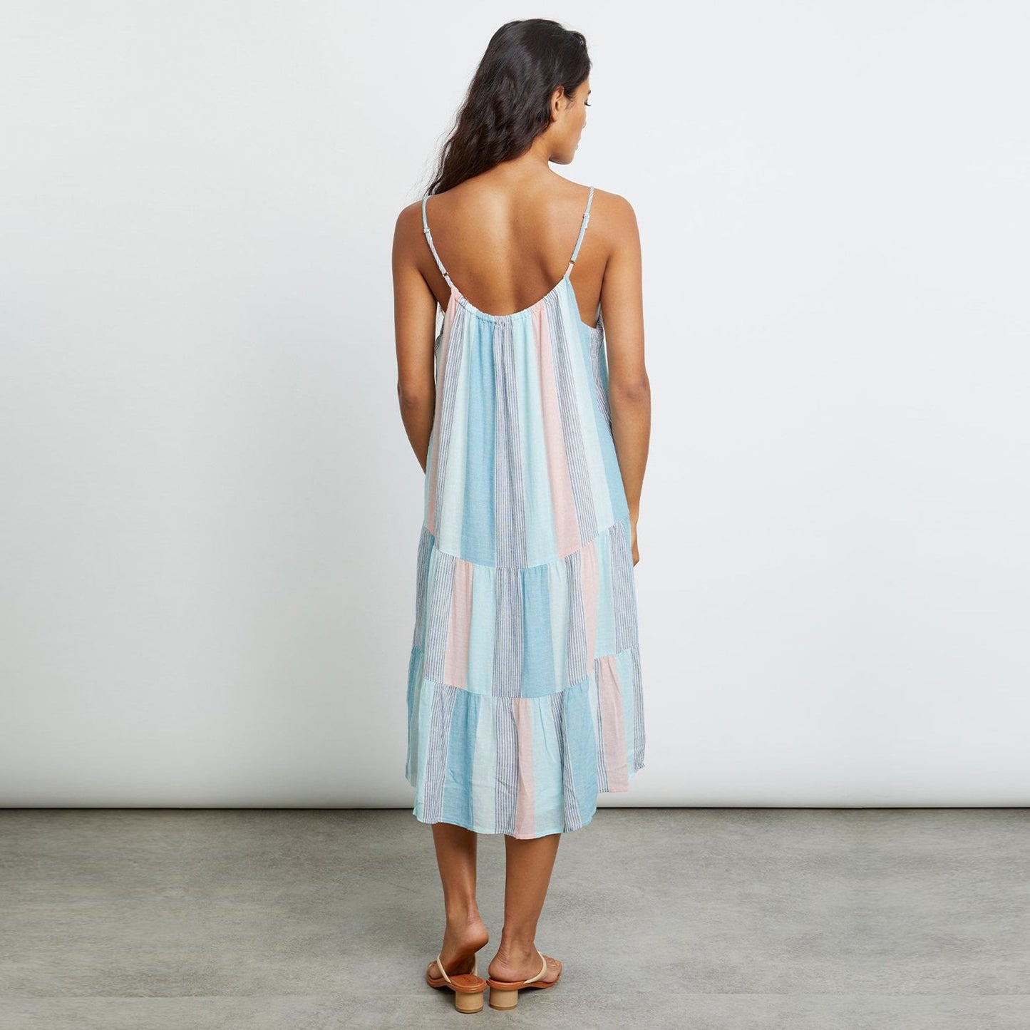 - Adora - Midi Stripe Dress - Multi