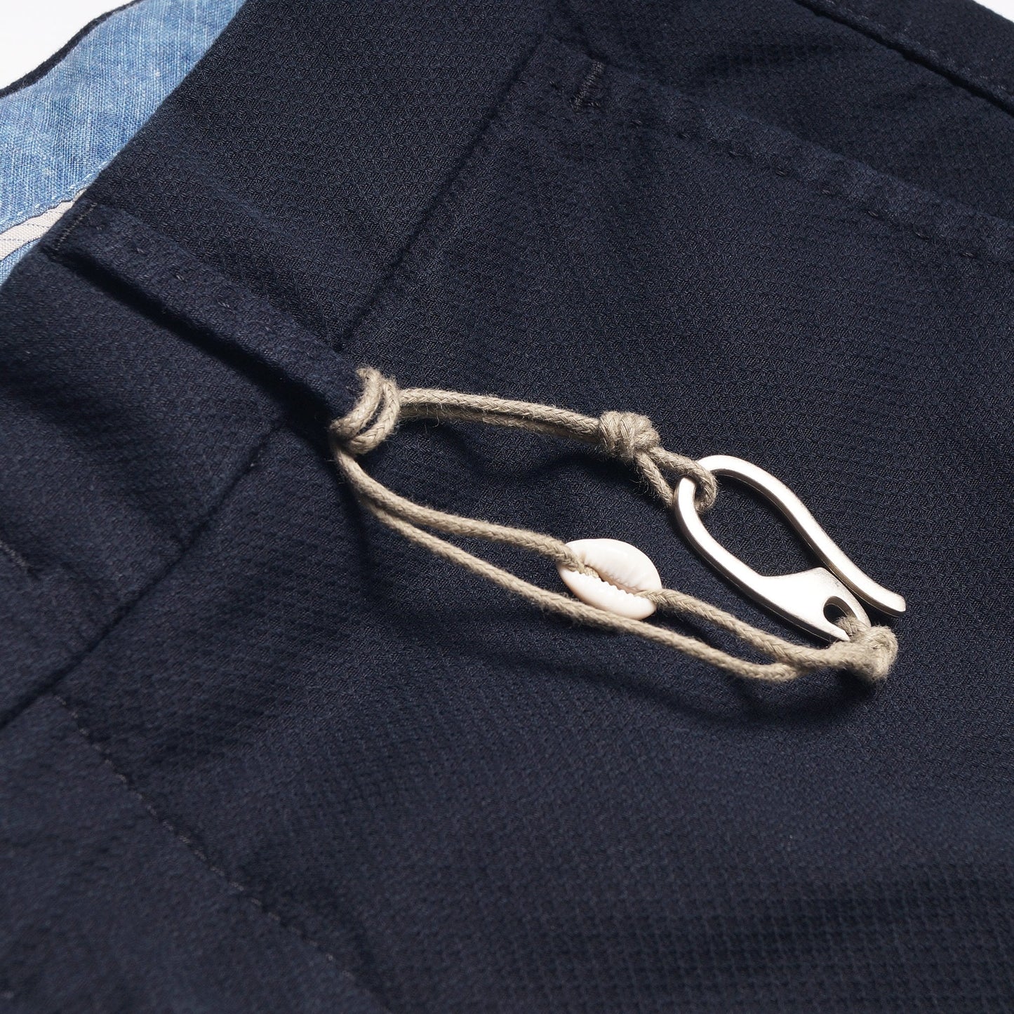 Leo - Super Slim Textured Chinos - Navy