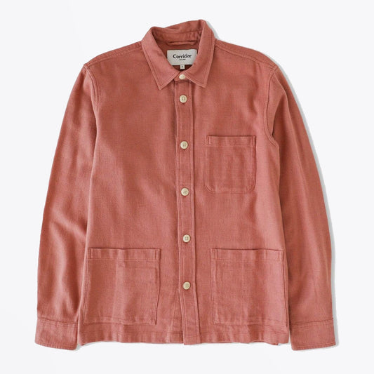 - Open Weave Overshirt - Dusty Rose