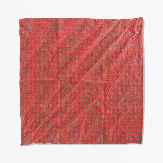 Medallion Print Scarf - Red