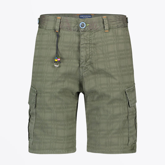 - Bermuda Cargo Jacquard Shorts - Green