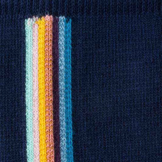 - Vertical 'Artist Stripe' Socks - Navy