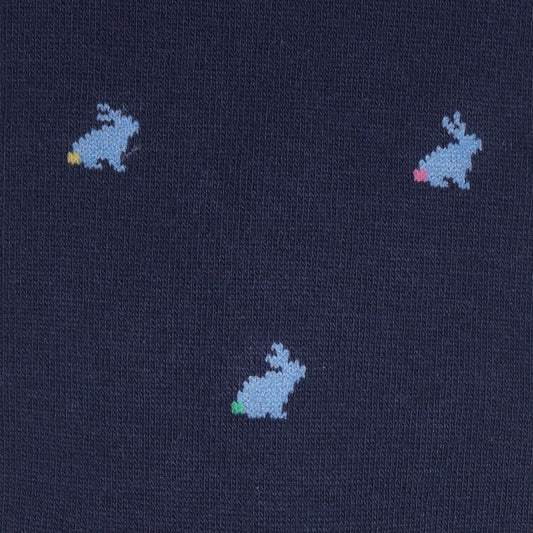 - Rabbit Motif Socks - Navy