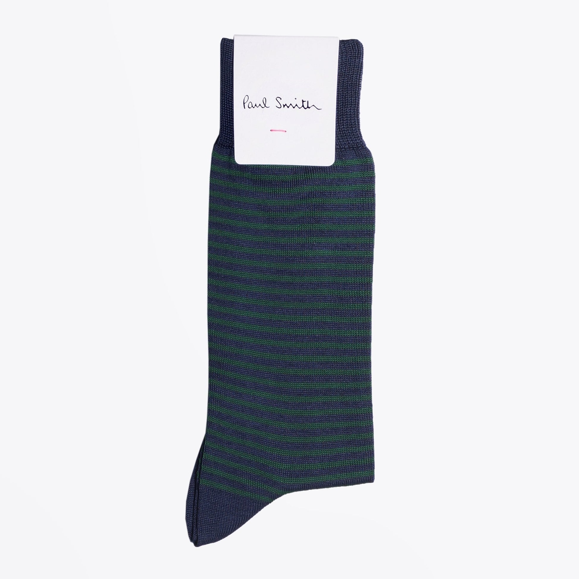 Paul Mini Stripe Socks - Navy/Green