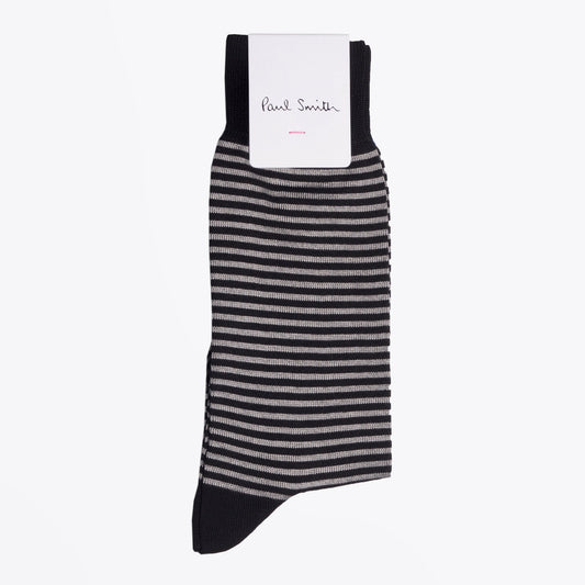 Mini Stripe Socks - Black/Grey