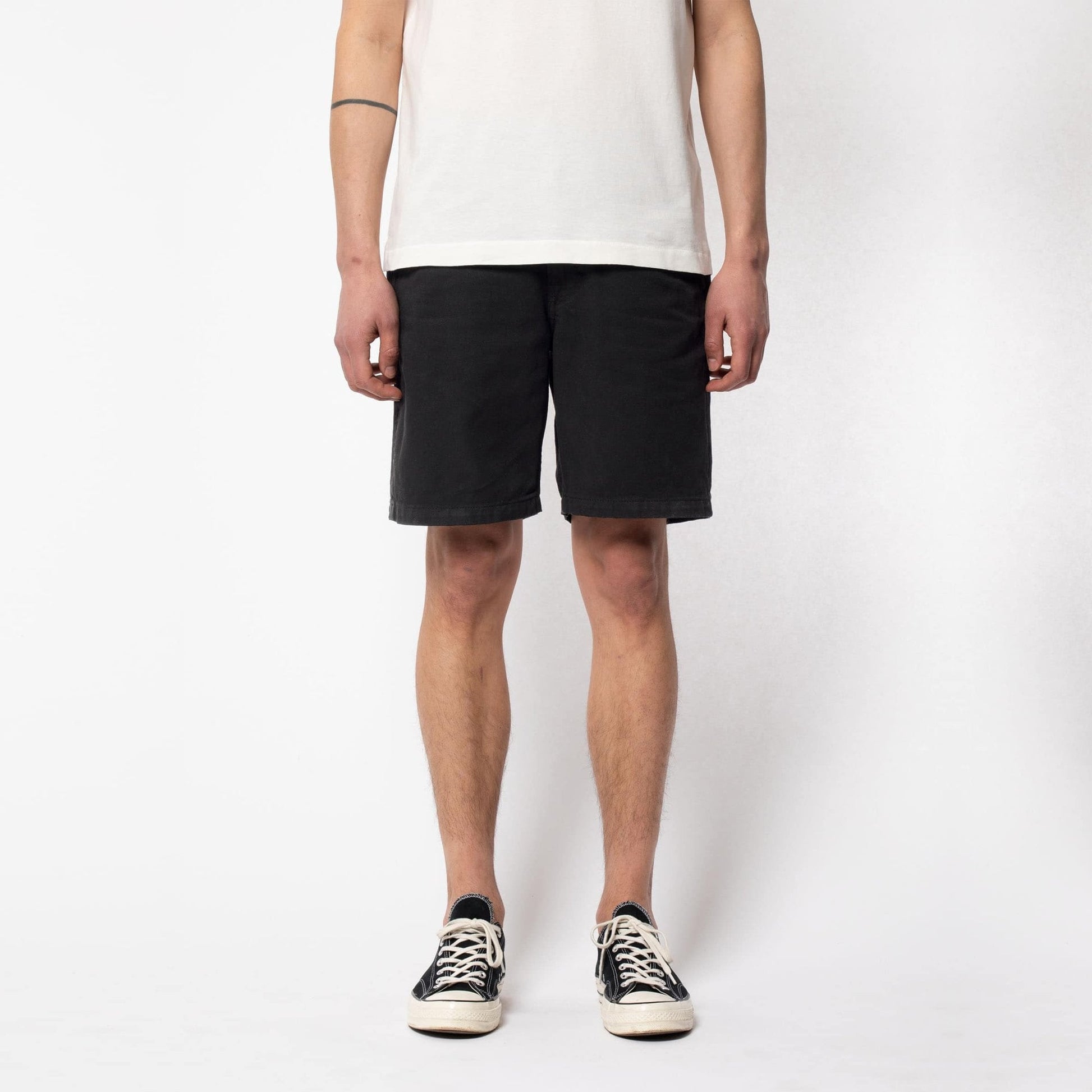 Nudie Luke - Worker Rigid Twill Shorts - Black