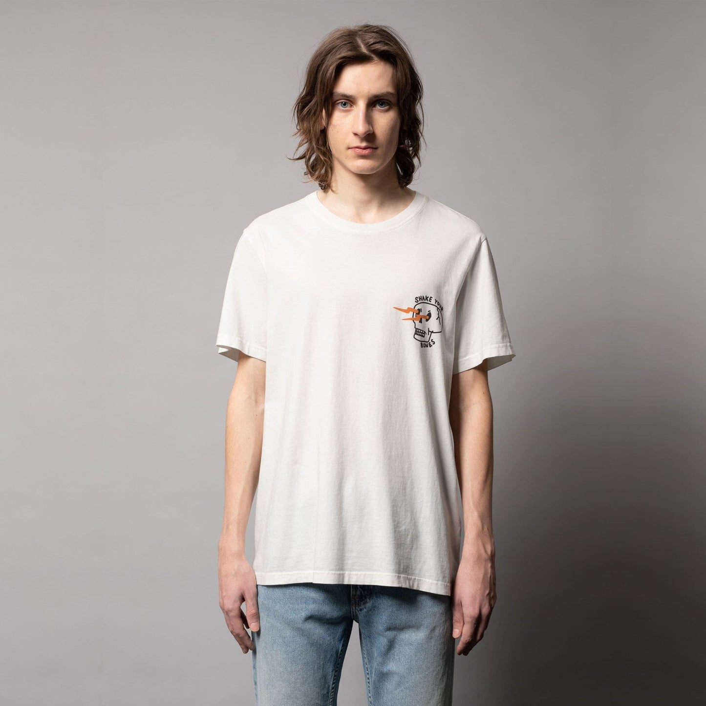 - Roy - Shake Your Bones Motif Tee - White