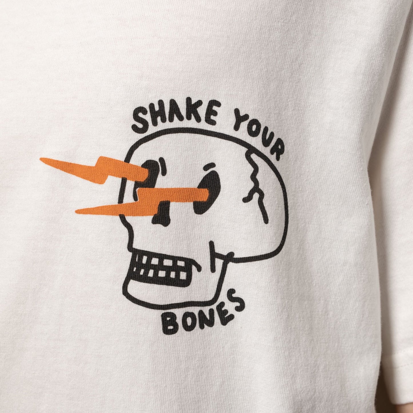 - Roy - Shake Your Bones Motif Tee - White